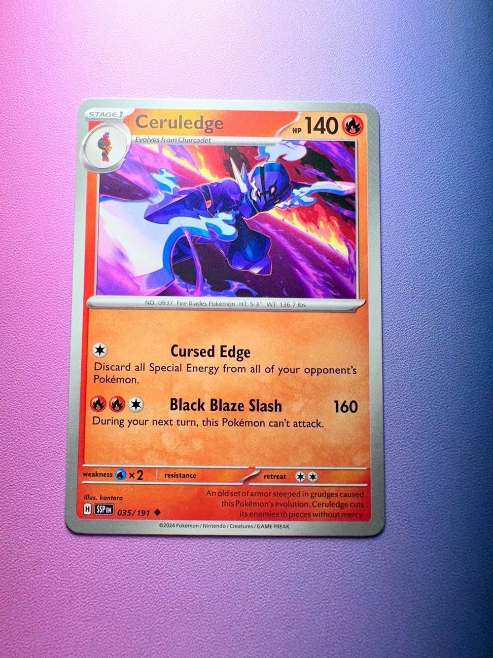 ceruledge - 035/191 (uncommon) — pokemon: surging sparks